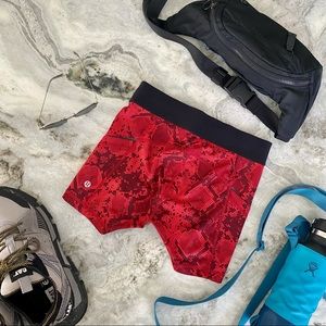 Lululemon Athletica animal print bike shorts, size 4.